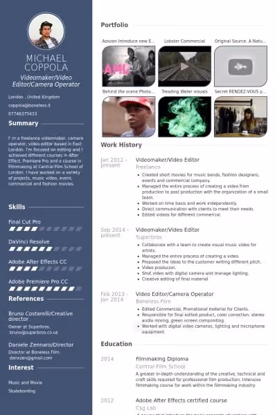 Resume Motion Graphic & Video