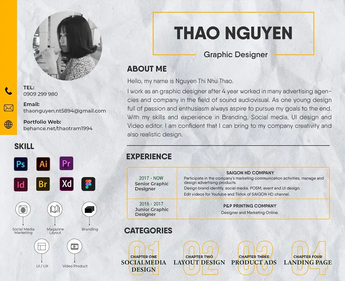 Resume Desainer untuk Startup Teknologi