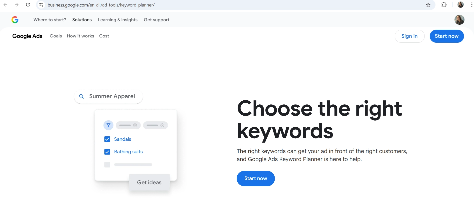 Google Keyword Planner