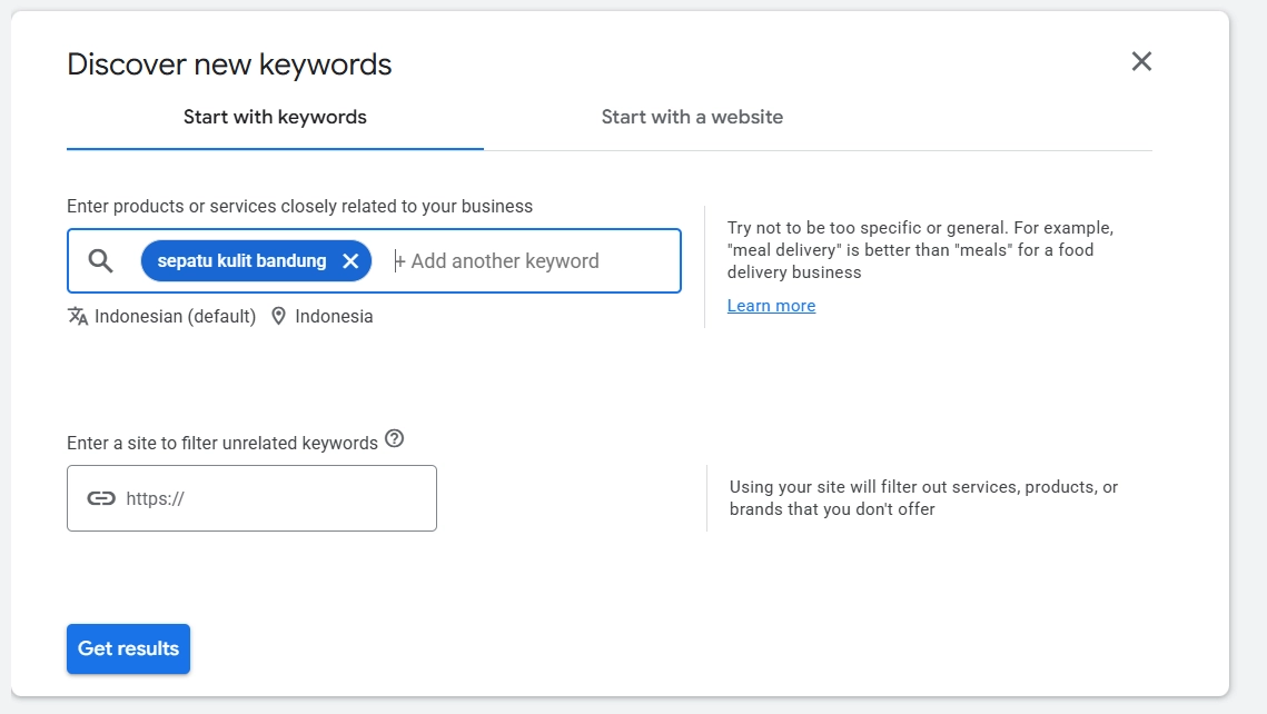 Discover new keywords