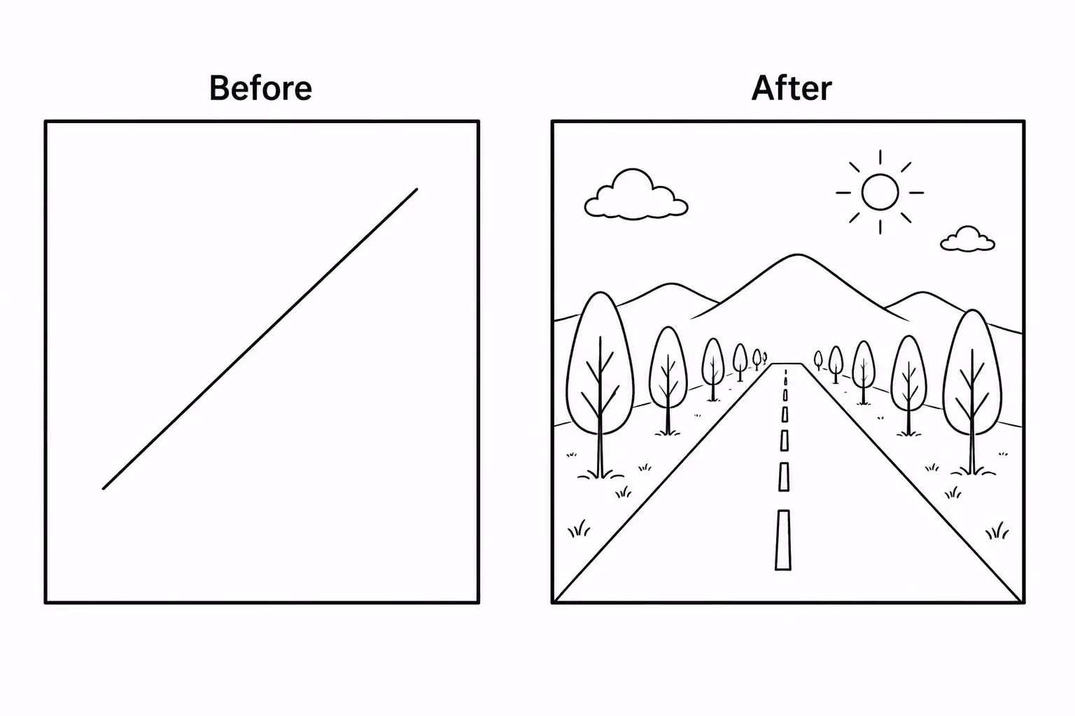 Kotak 6 (Garis Diagonal)