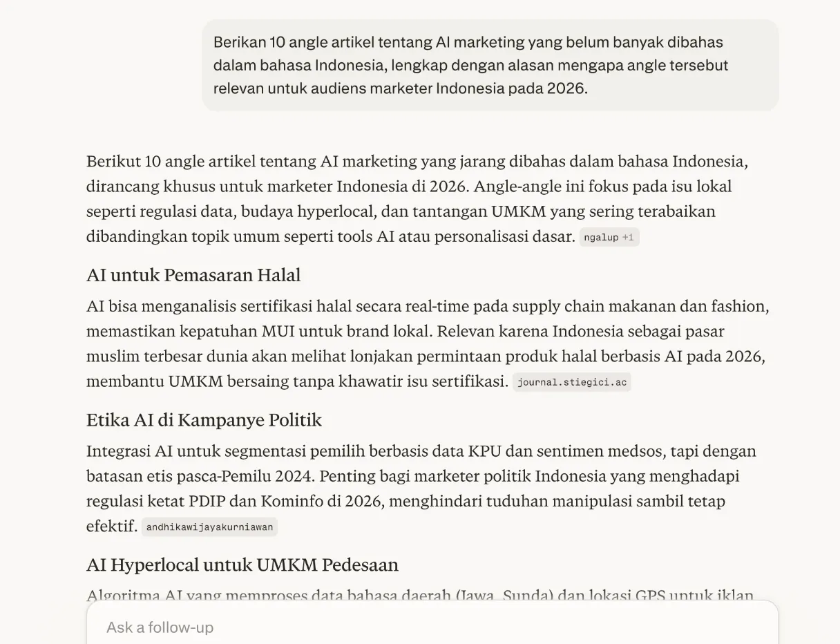 Step 1: Riset Topik Menggunakan Perplexity AI (5 Menit)