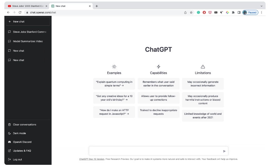 Merangkum video dengan ChatGPT