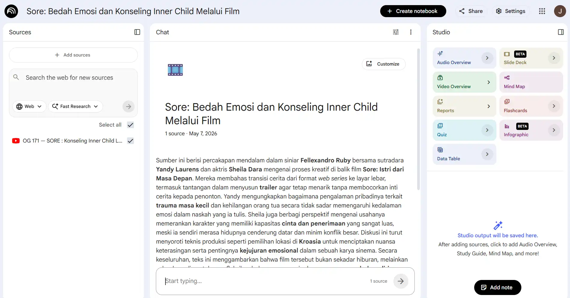 NotebookLM Google akan segera memberi rangkuman video.