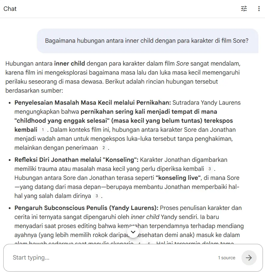 Teman Belajar bisa juga melakukan percakapan (tanya-jawab) dengan memasukkan pertanyaan di kolom tersedia