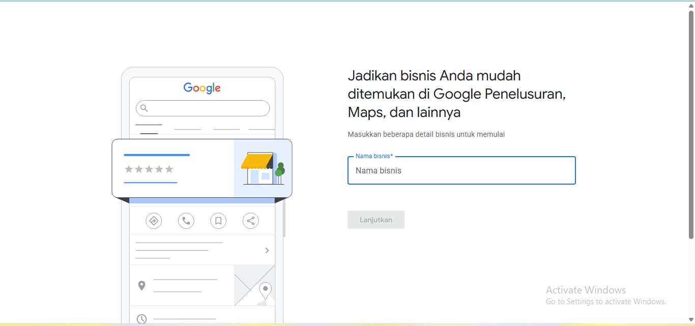 cara agar bisnis muncul di Google