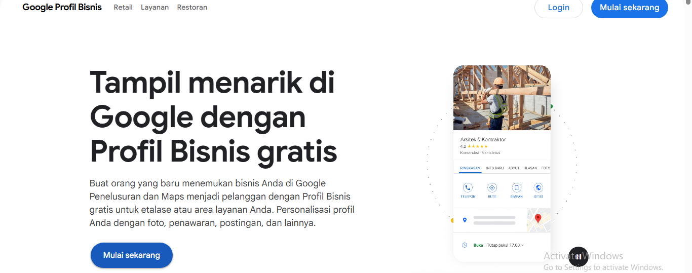 cara agar bisnis muncul di Google