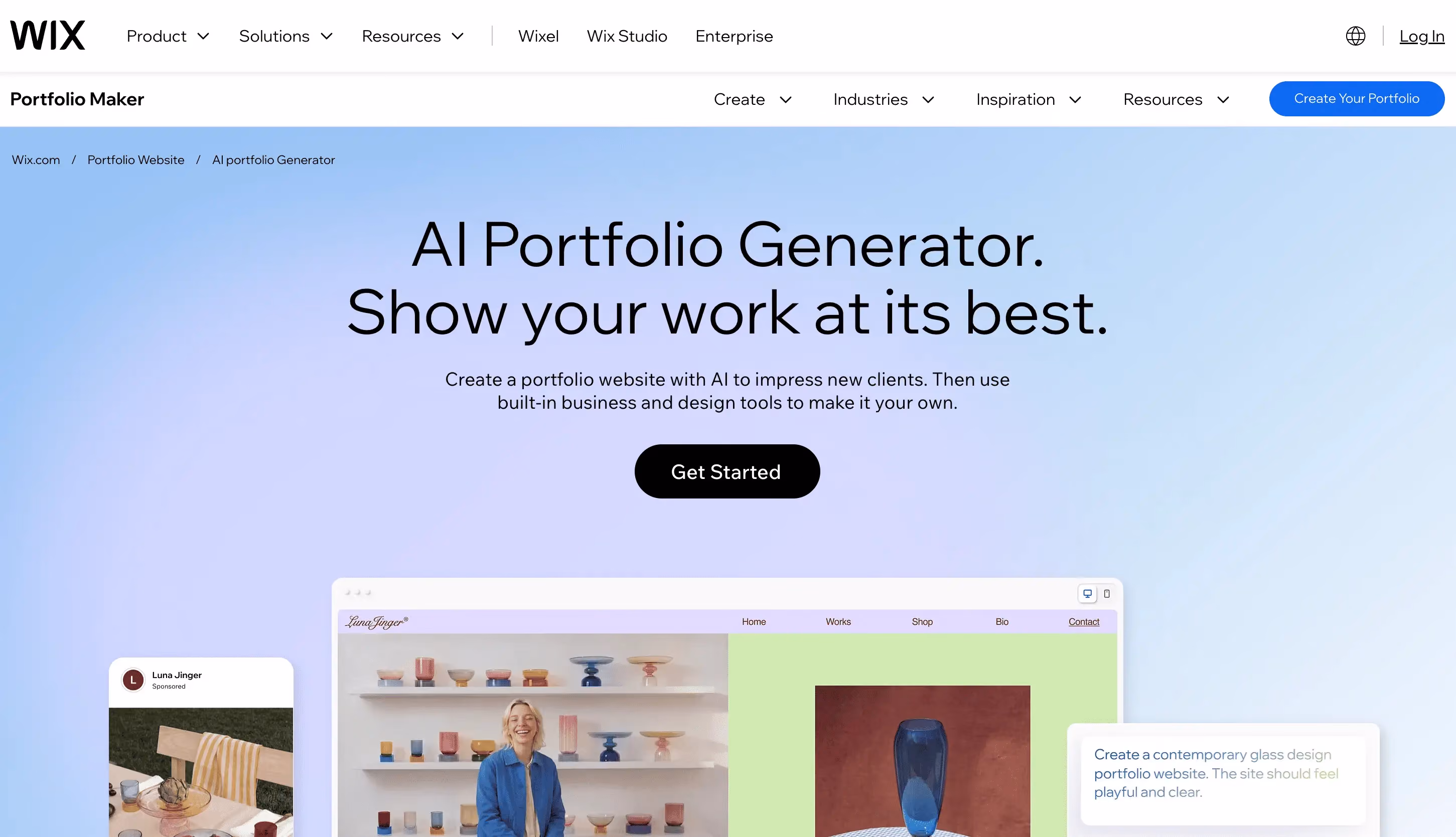 Wix AI Portfolio Generator