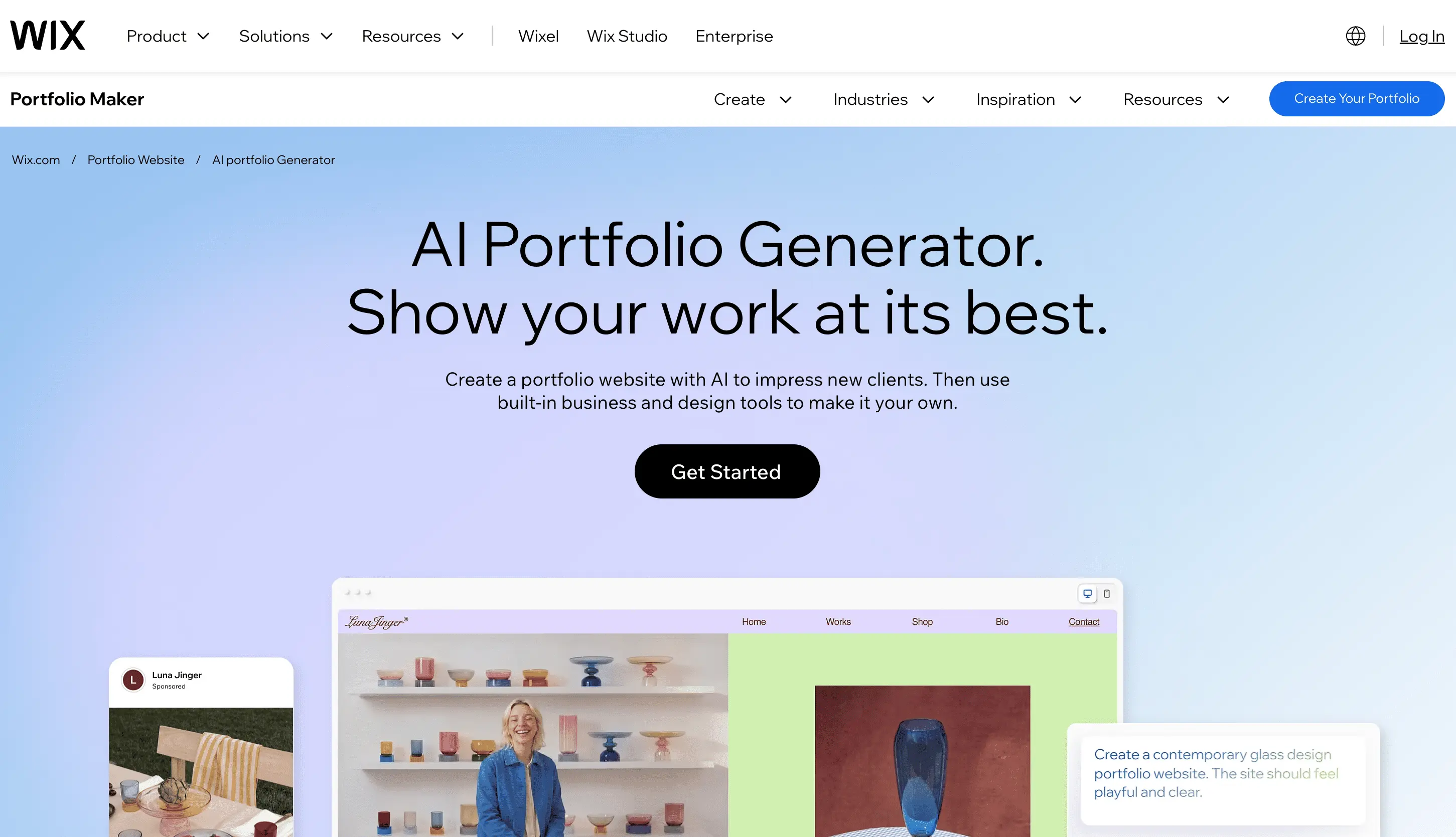 Wix AI Portfolio Generator