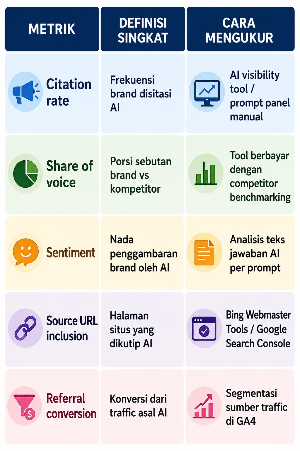 Metrik Kunci Brand Visibility di AI