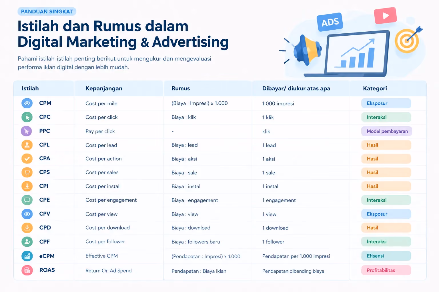 Tabel Ringkasan dan Hubungan Antar-Metrik