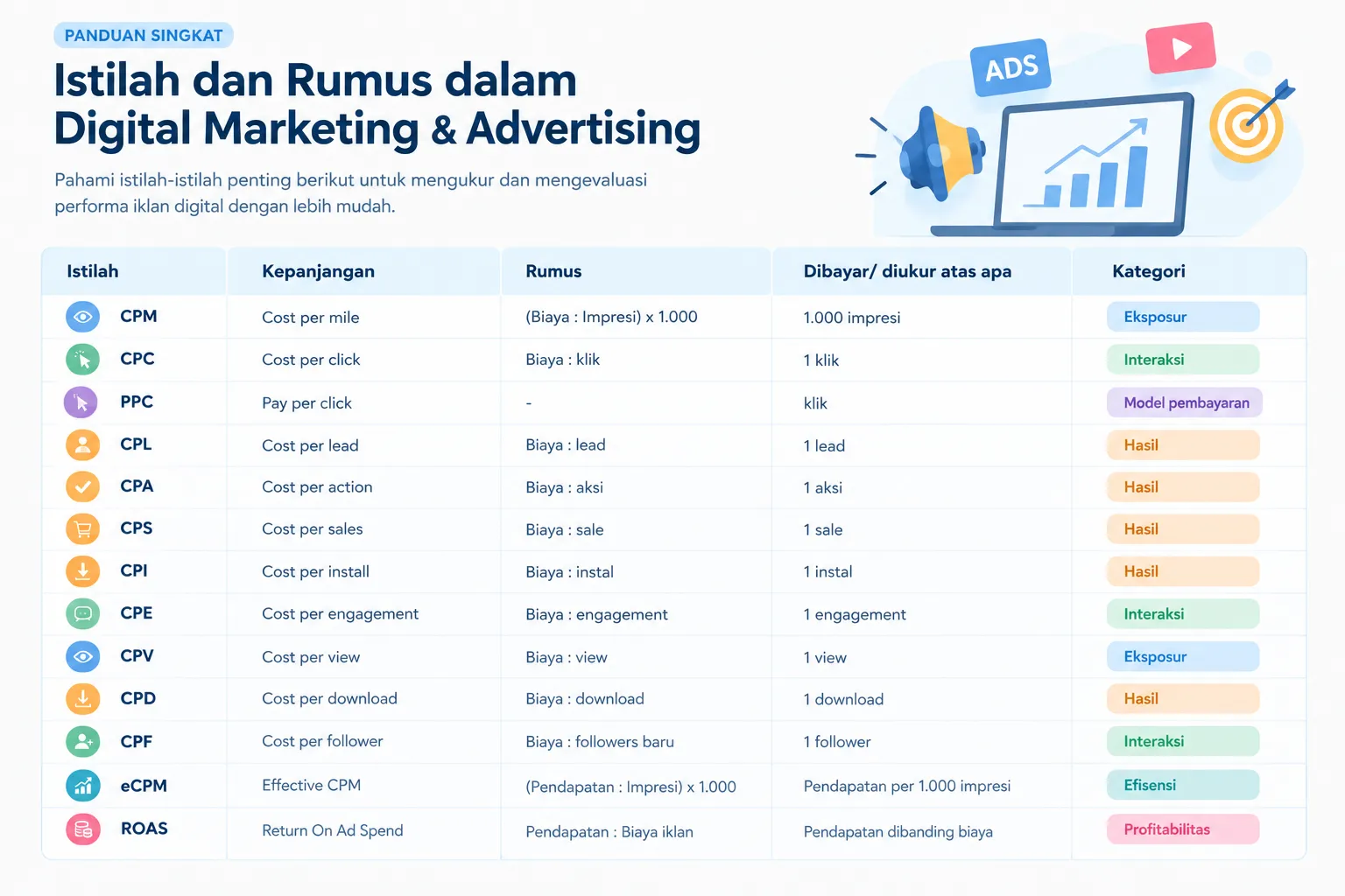 Tabel Ringkasan dan Hubungan Antar-Metrik