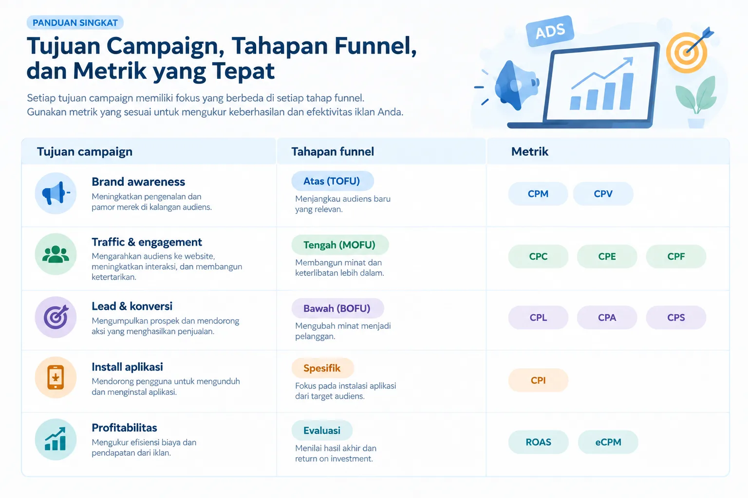 Memilih Metrik yang Tepat Sesuai Tujuan Kampanye