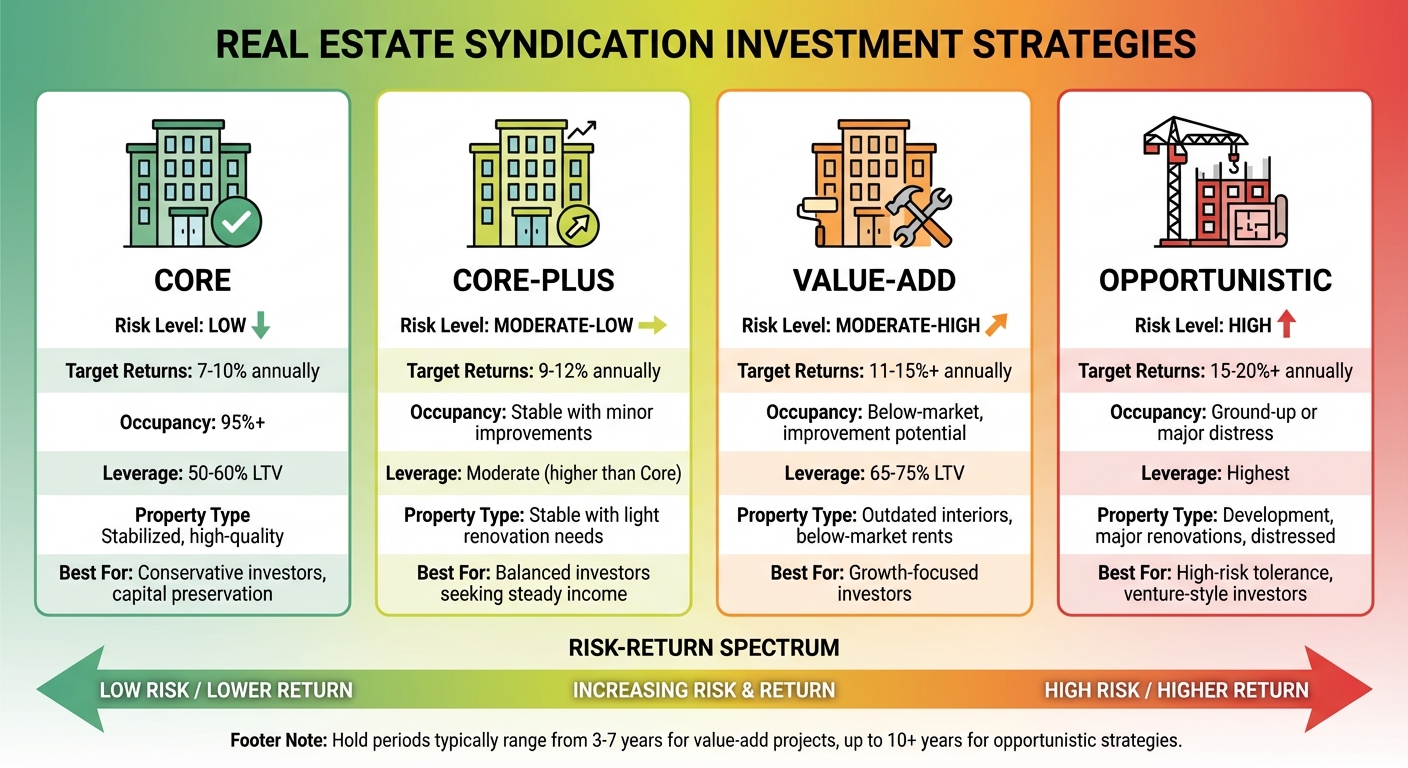 Real Estate Syndication Investment Strategies: Risk vs Return Comparison