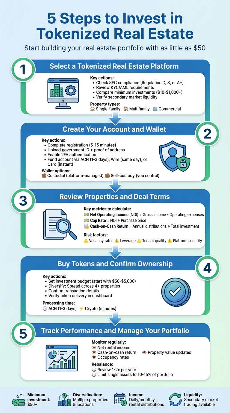 5 Steps to Invest in Tokenized Real Estate: Complete Guide