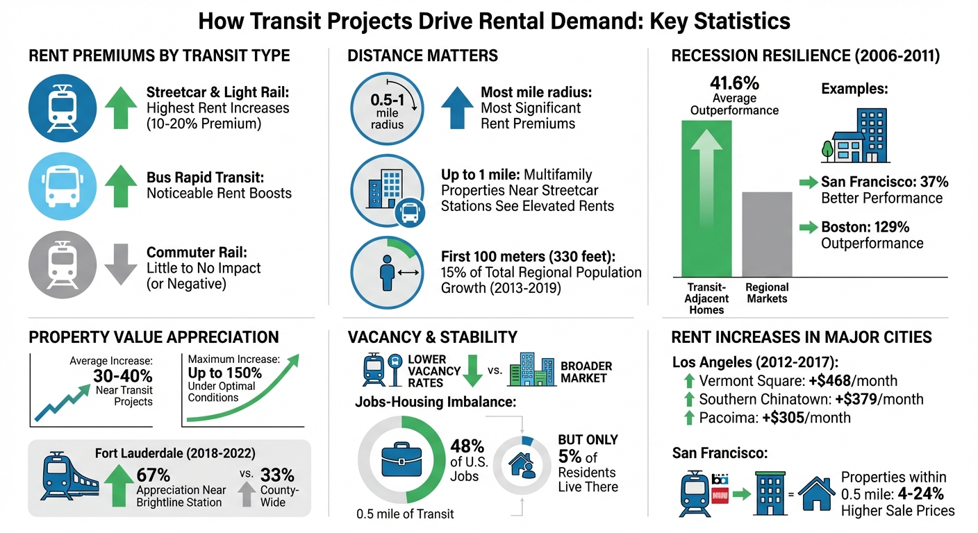 How Transit Proximity Impacts Rental Property Performance: Key Statistics