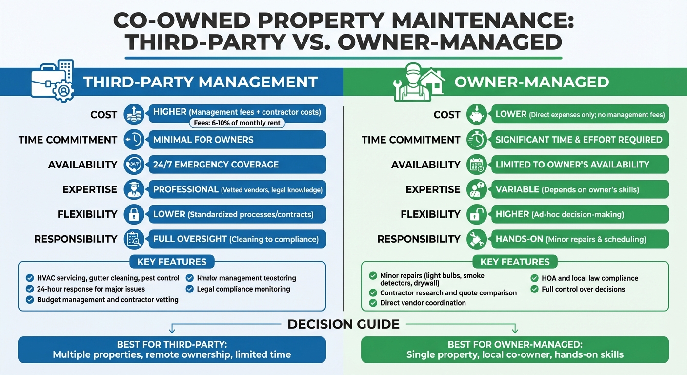 Third-Party vs Owner-Managed Property Maintenance Comparison