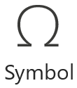 Symbol icon on PowerPoint ribbon