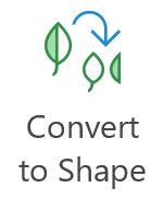 The 'convert to shape' toolbar button