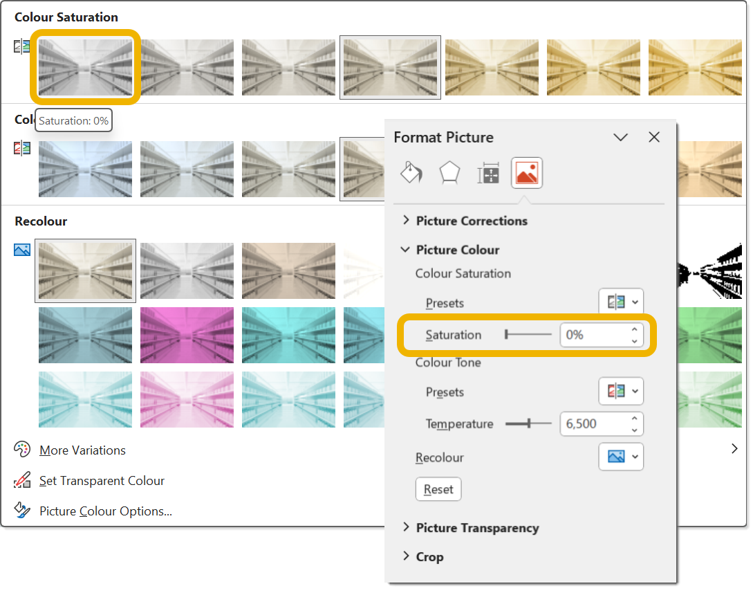 Screenshots of the dialog boxes outlined in the text to the left