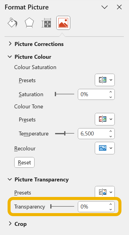 Screenshot of the dialog box outlined to the left