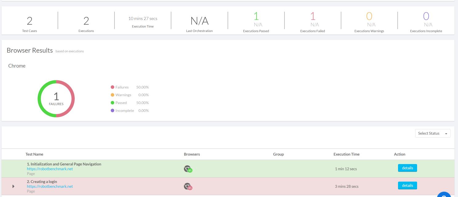 test orchestration run