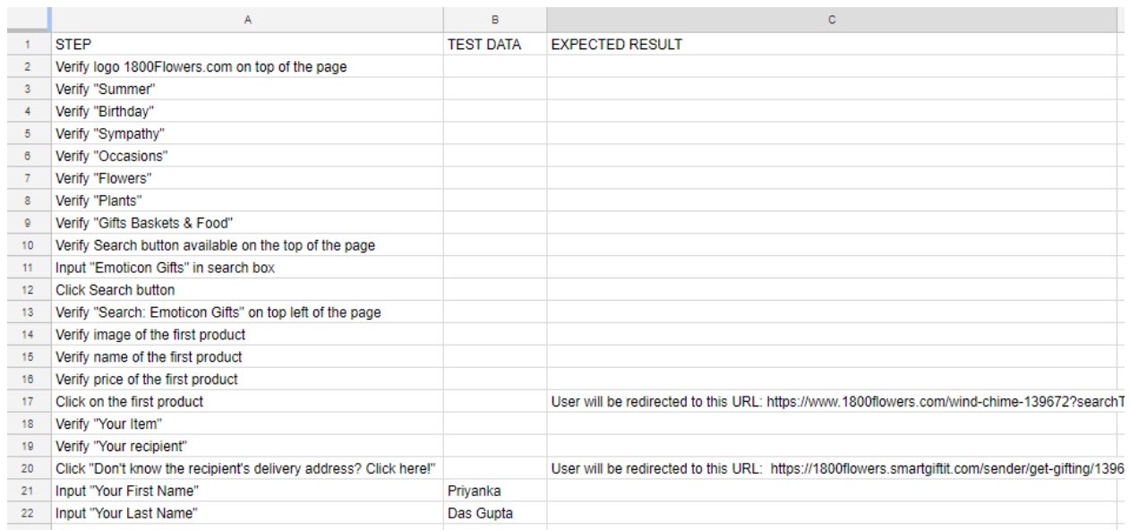 NLP test creation