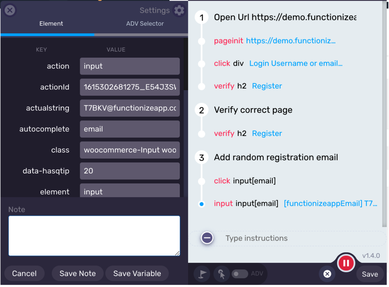 See more step details in Functionize Architect