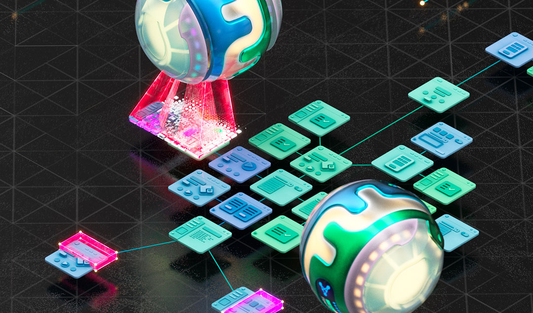 Multiple AI agents working together - orchestrated by master agent that is operated by a human