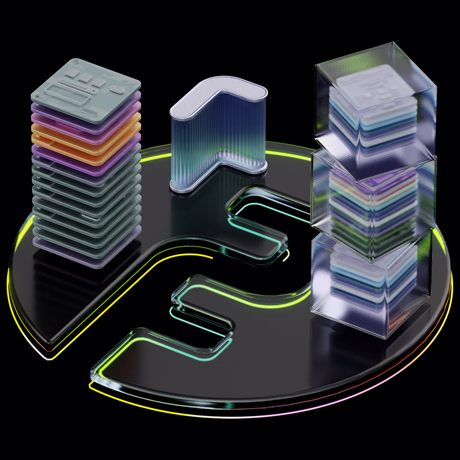 Stacked application layers around a central testing platform, representing enterprise AI software testing that checks every change and keeps quality under control