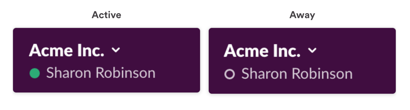 Slack Slash command - set status