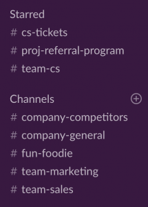 Slack Intro - Starred Slack Channels