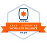 Best Companies for Work-Life Balance 2022 award badge.