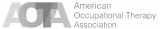 American Occupational Therapy Association (AOTA) logo in grayscale, suitable for professional use with Formstack healthcare integrations.