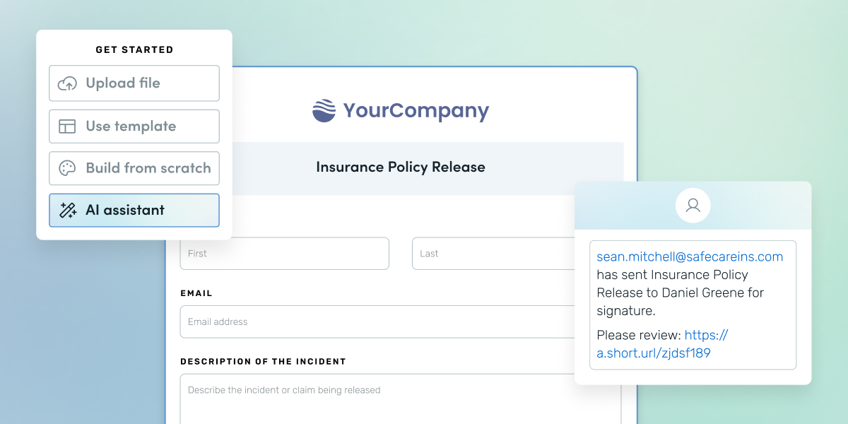 Screenshot of Formstack page that says Welcome new user.