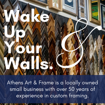 Frame designs on a wall