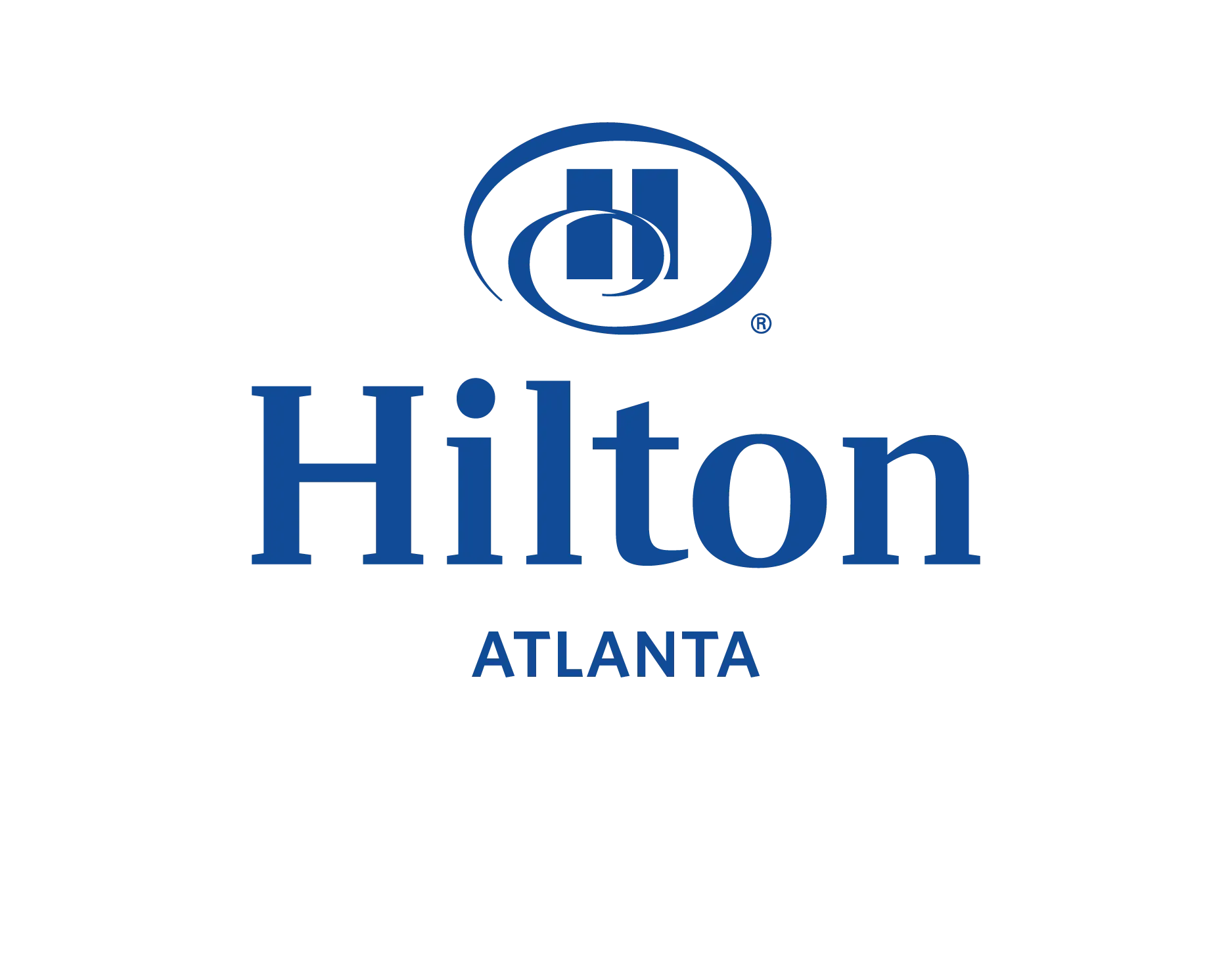 Hilton Atlanta logo with a blue H emblem above the Hilton name.