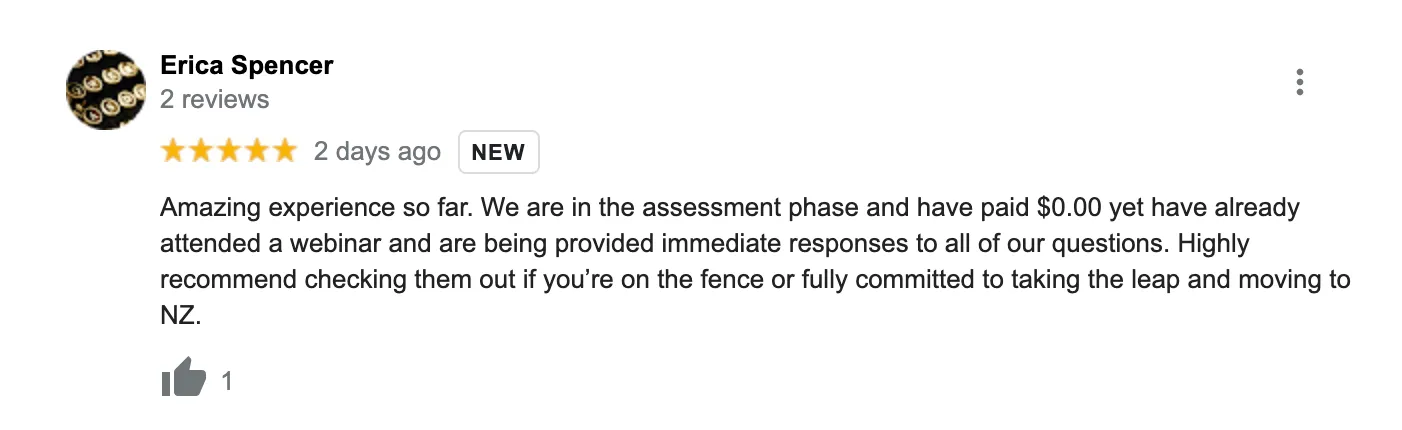 Testimonial screenshot