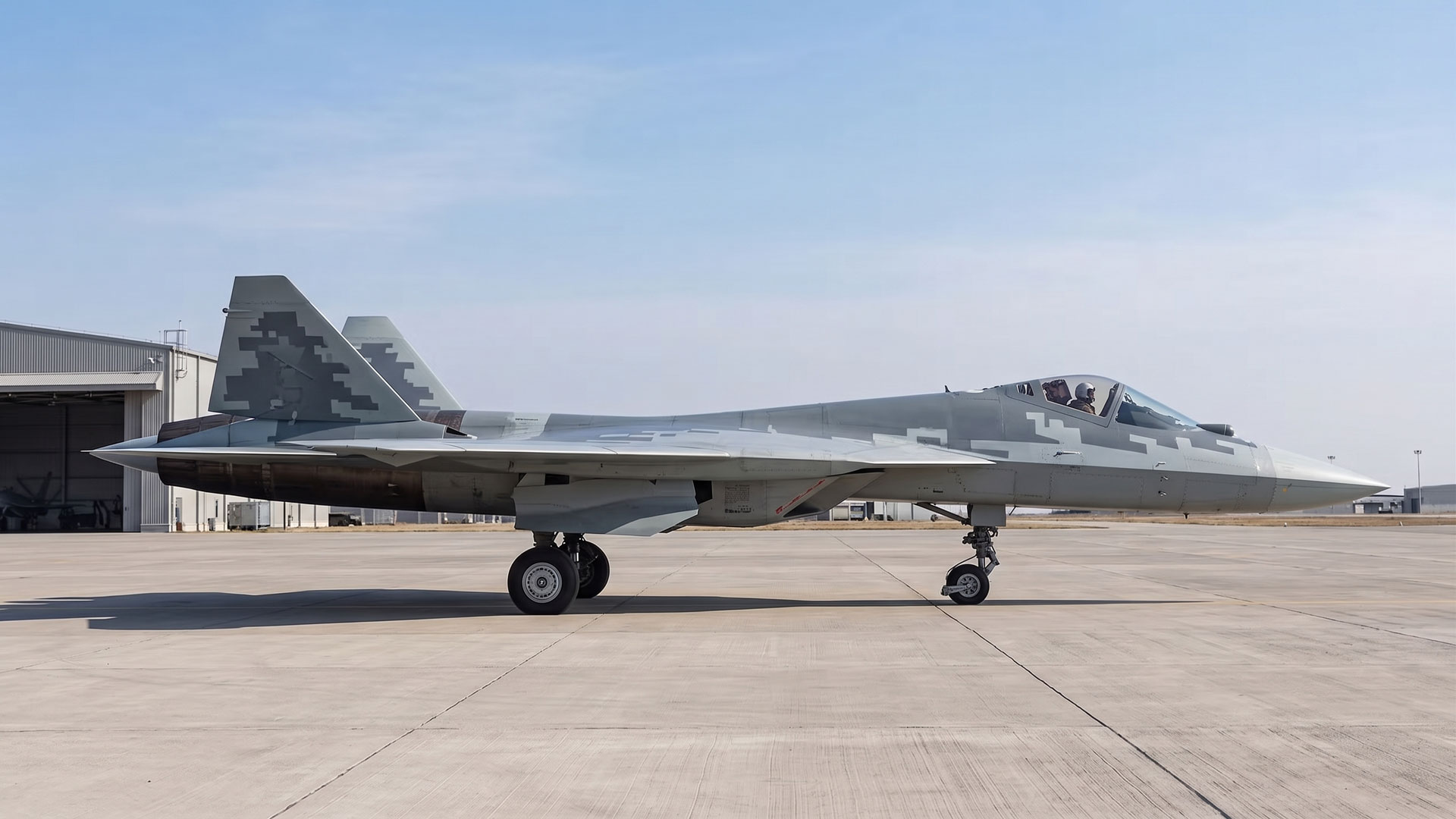 Su-57 Felon side profile