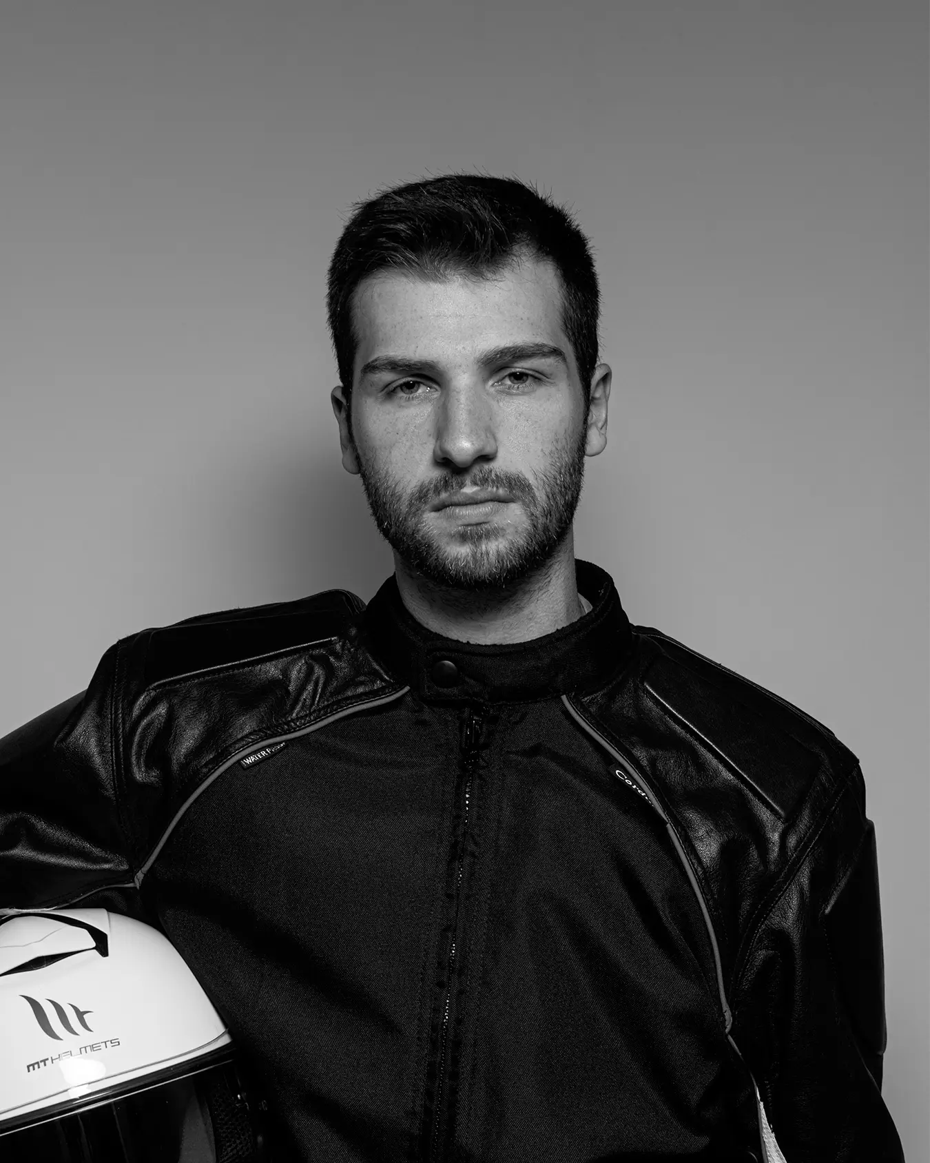 Black and White studio photo of Mason G.