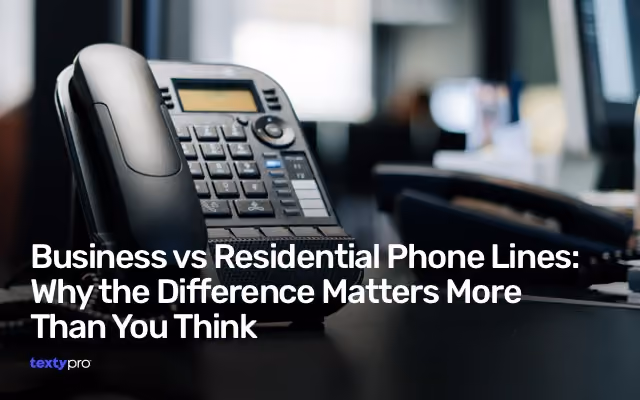 Business staff texting from their landline number with customers - Texty Pro