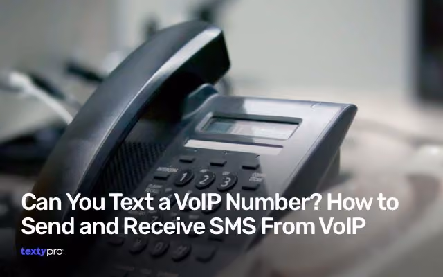 Business staff texting from their landline number with customers - Texty Pro