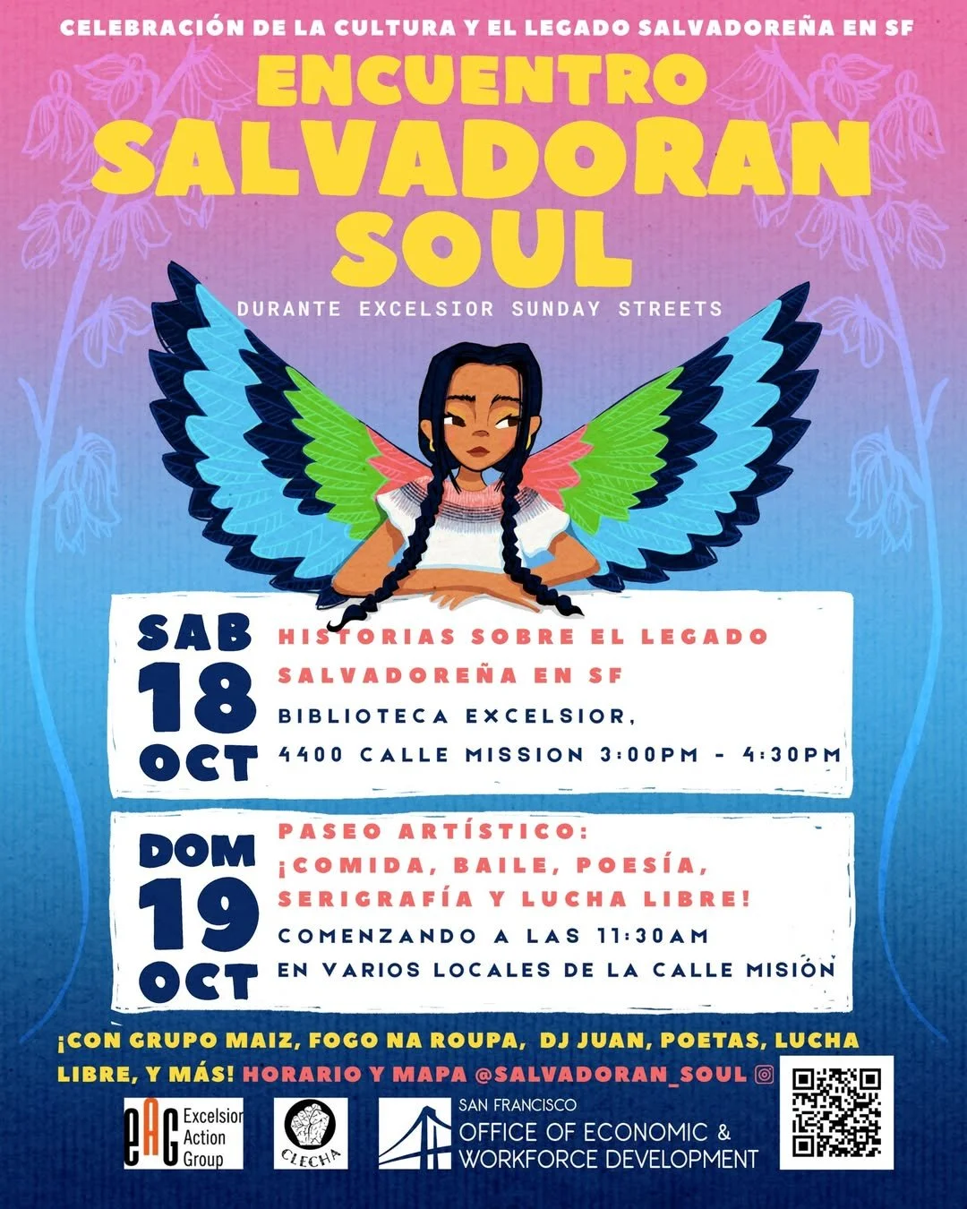 Encuentro Salvadoran Soul event poster in Spanish.