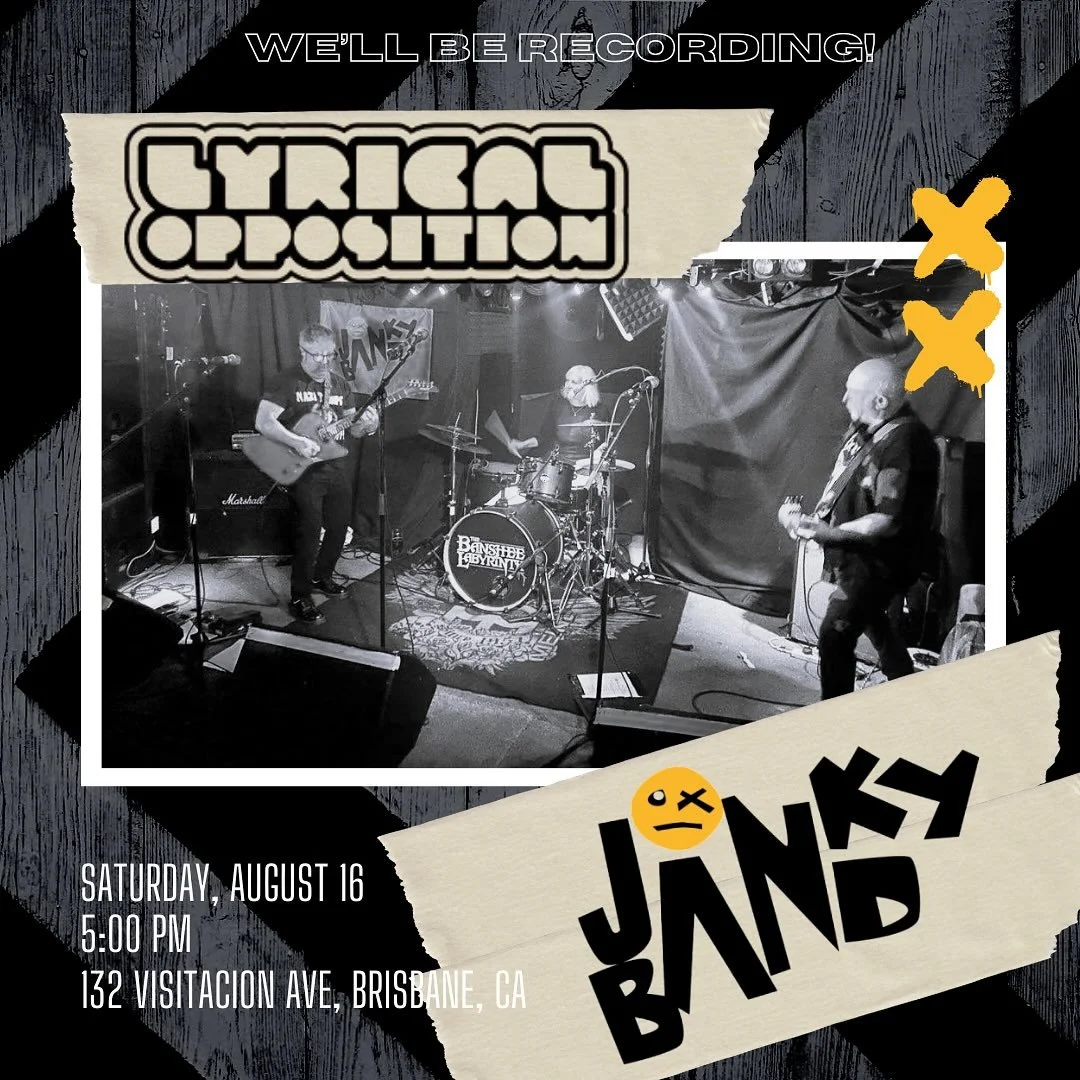 Janky Band live recording event poster.
