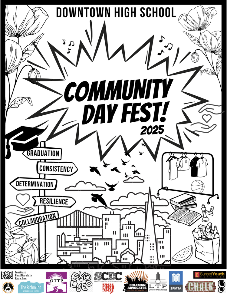 Downtown High School Community Day Fest 2025 poster.