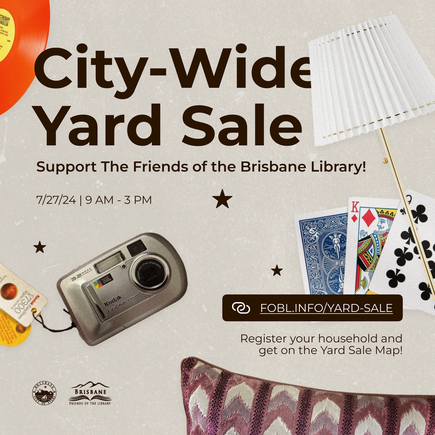 Brisbane City-Wide Yard Sale event announcement.