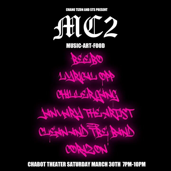 MC2 music, art, and food event lineup.
