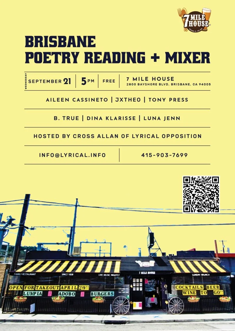 Brisbane Poetry Reading and Mixer | 7 Mile House | Brisbane Chamber of Commerce x Lyrical Opposition