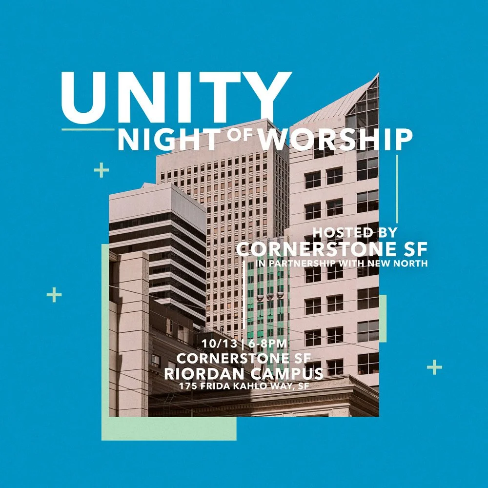 Unity Night of Worship event poster.