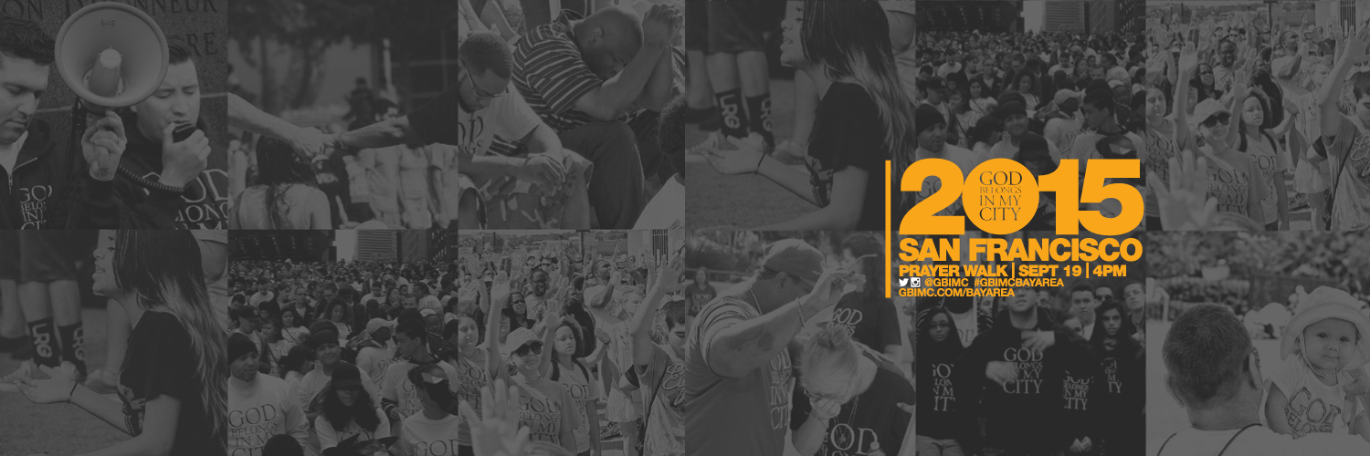 A 2015 San Francisco graphic over a collage of community photographs.